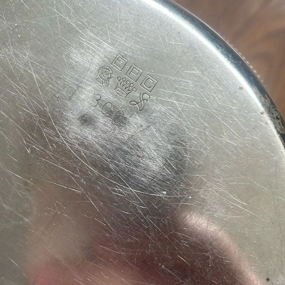 Sheffield Silver-plate W/ Lid Engraved EPC 300 Crumb Butler Ashtray VTG